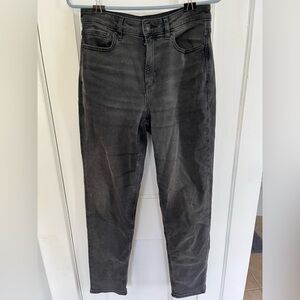 American Eagle Outfitters Black Stretch Mom Jeans